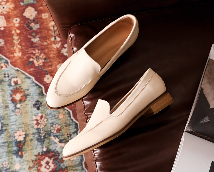 意大利公羊女鞋everlane优雅百搭乐福鞋春夏休闲一脚蹬牛津单鞋皮质