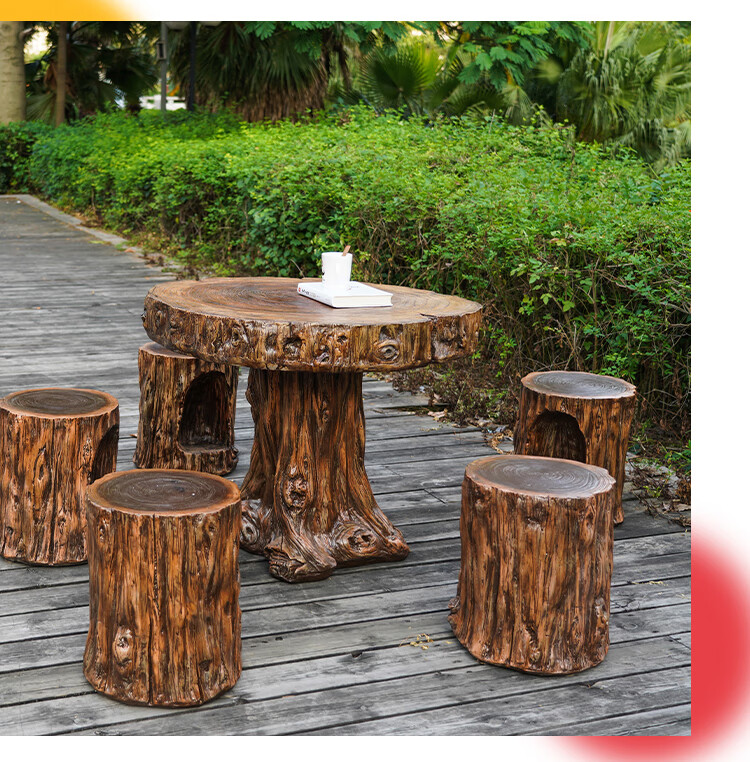 户外室外茶台庭院防晒耐用树脂茶桌椅组合休闲简约桌子阳台小茶几8011