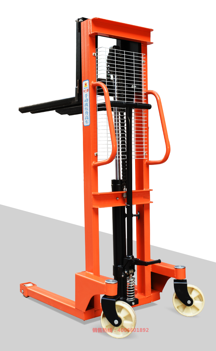 牛力叉车手动叉车高德堡升高车手动液压搬运车装卸堆高车叉车手摇手拉