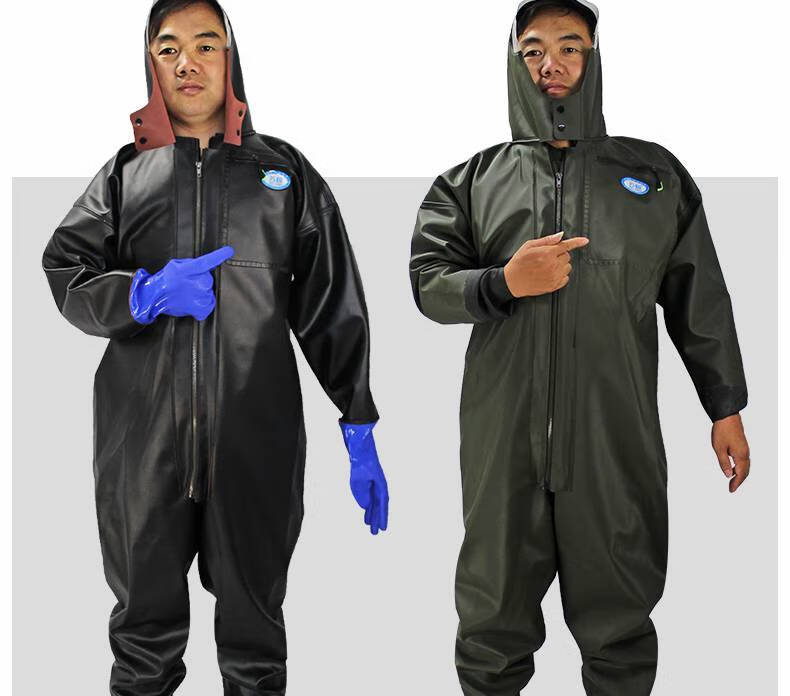 pvc水裤全身下水裤全身加厚连体pvc肚口下水裤捕鱼挖藕耐磨全封闭防水