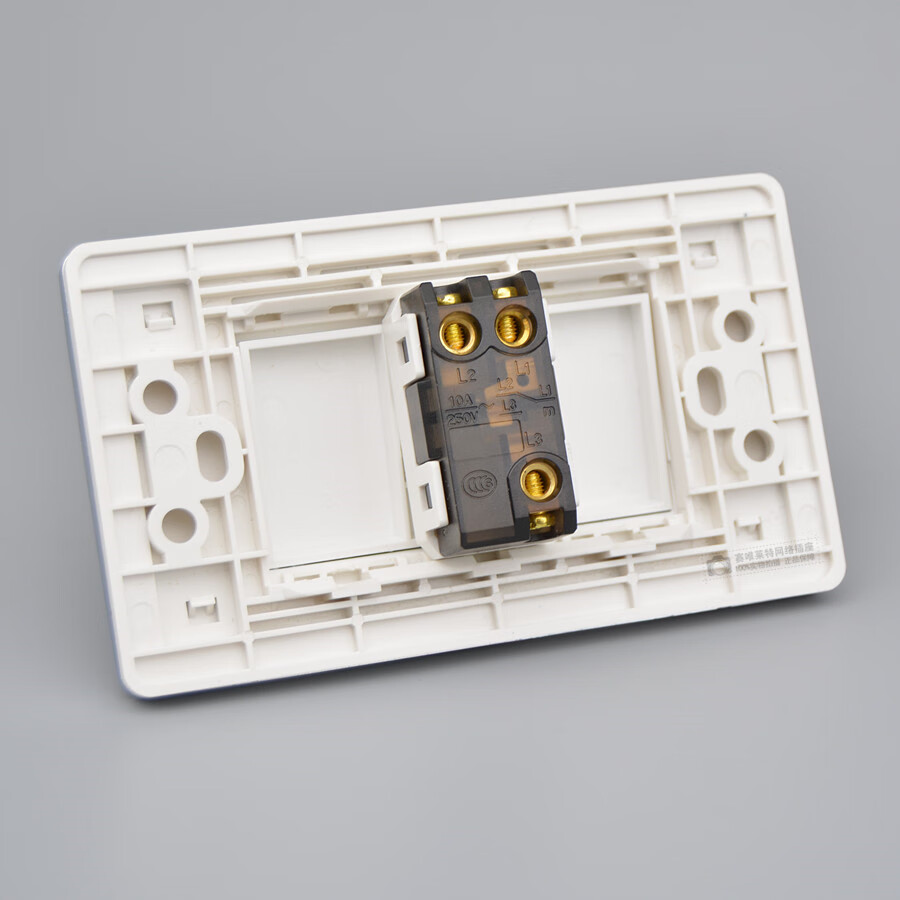 120型单开双控开关面板118小号三开双控带荧光2开电源灯开关插座 双开