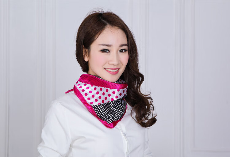 丝巾女士春秋韩版仿仿丝领巾职业银行夏季百搭酒店空姐小方巾 10号