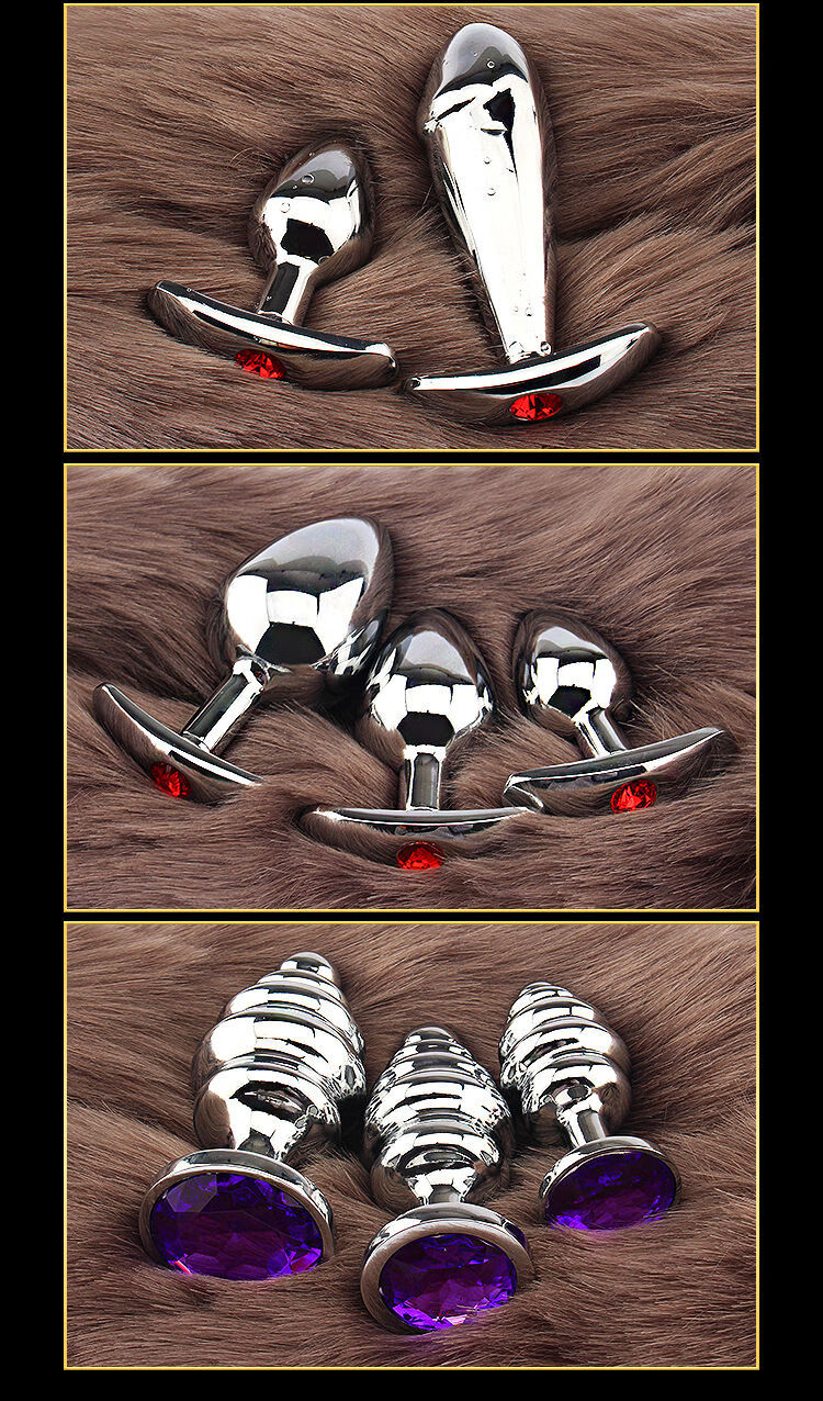 sm金属肛塞女用外出调教穿戴自慰狐狸尾巴后庭塞 【外出穿戴】阳具头