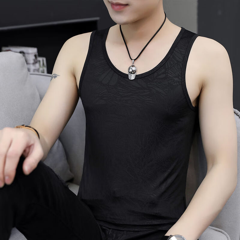 scoop neck waistcoat black