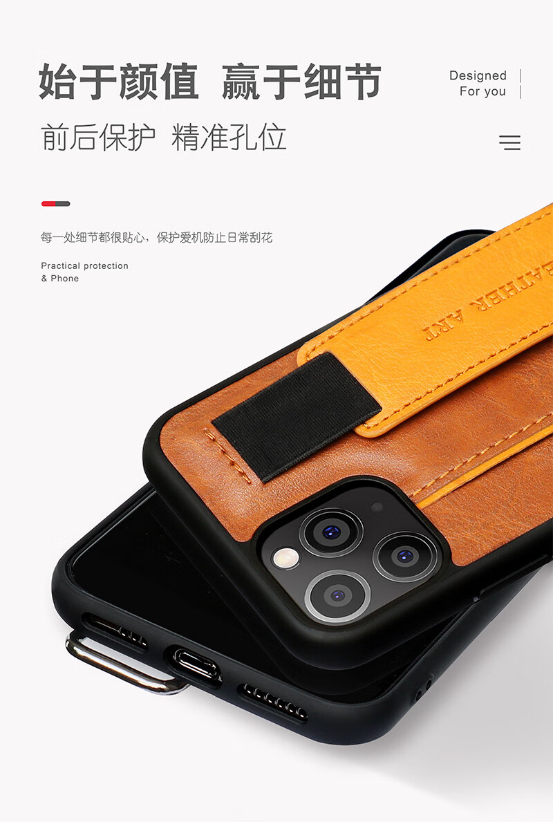 OLD SCHOOL iPhone13手机壳苹果13promax支架腕带手机壳多功能可插卡皮质保护套 绿色 iPhone13Pro Max