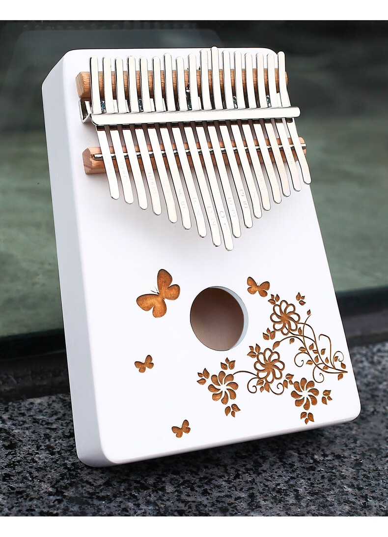 拇指琴卡林巴琴17音卡灵巴琴抖音初学者入门手指琴白色kalimba乐器 17