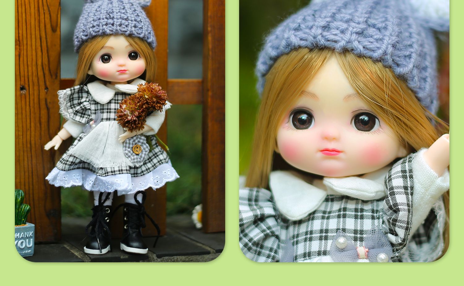 《多丽丝萌豆豆卡蜜儿娃娃洋娃娃玩具套装女孩儿童迷你仿真obsn7628