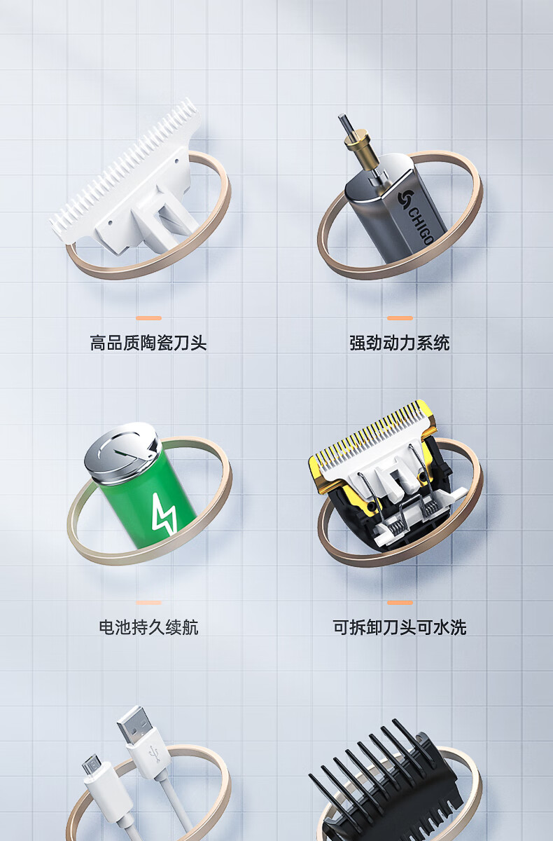 飞利浦philips理发器同款电动推子家用电推剪头发充电式剃头神器自己