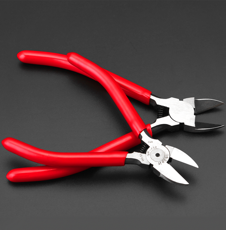 迷你斜嘴钳水口钳电工钳子5寸模型剪钳偏口斜口6寸剥线钳电子剪钳5寸