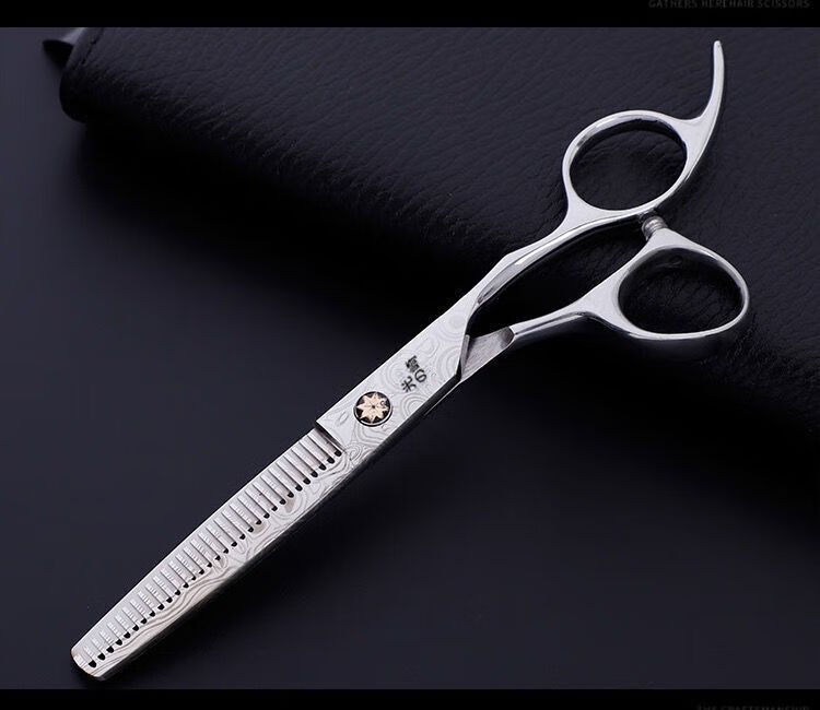wnfd发型师专用理发店美发剪刀平剪无痕牙剪打薄剪家用套装刘海6寸