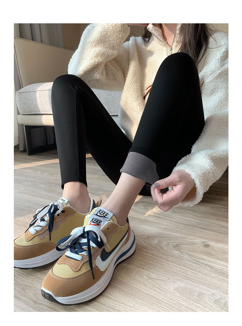 浪莎 鲨鱼裤子春秋季薄款2022新款黑色芭比裤瑜伽秋冬加绒打底裤女外