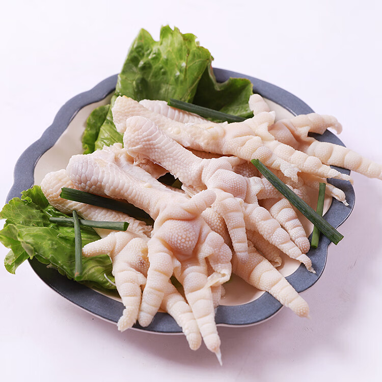 新鲜无骨鸡爪生鲜冷冻去骨凤爪食品脱骨一斤装冰冻清真剔骨生鸡脚