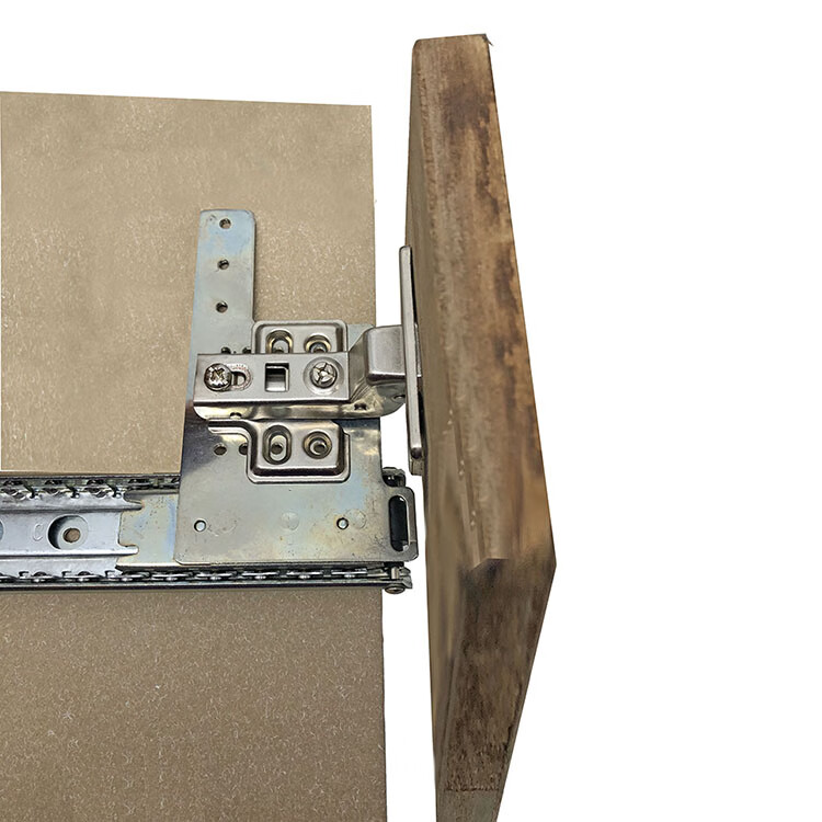 家具五金隐形门加厚隐藏式平开门滑轨7字形滑轨电视机柜暗藏轨道22寸