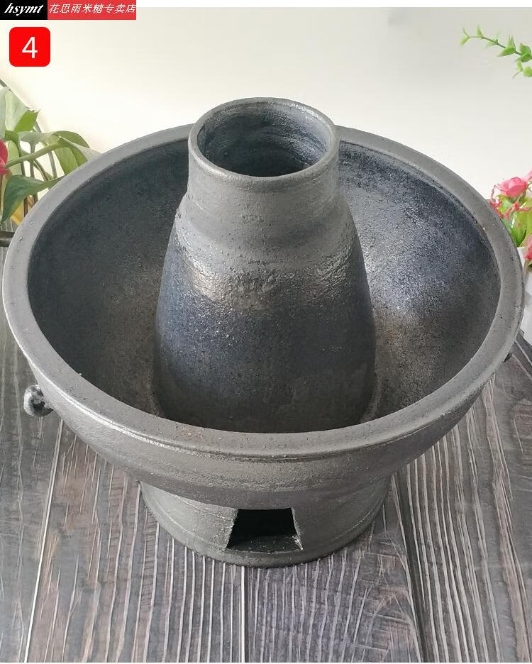 传统手工土火锅家用中式木炭火锅饭店明火老砂锅大号暖锅炉老式传统木