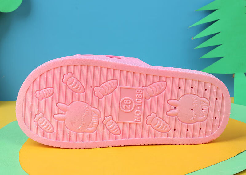 【防滑】儿童拖鞋夏女男童可爱卡通防滑软底小孩中大童凉拖鞋 粉红色