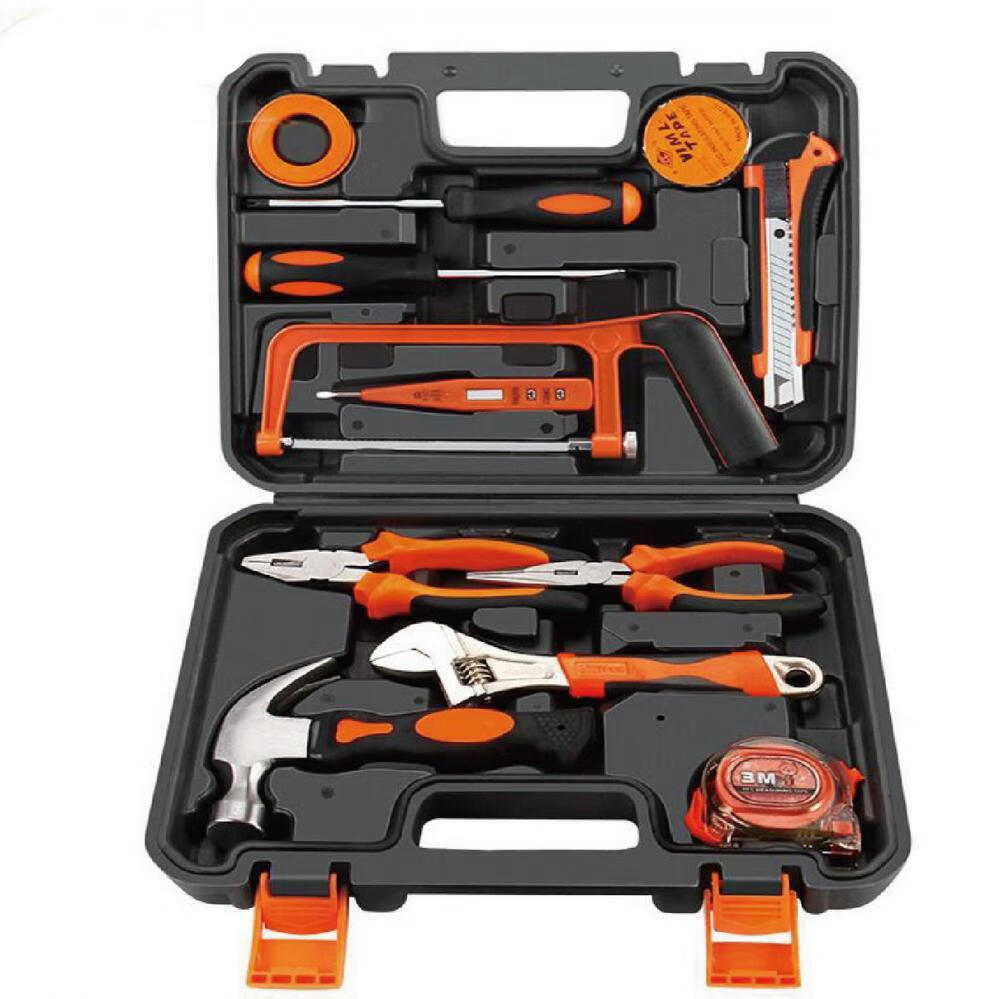 100件家用工具箱套装扳手螺丝刀钳子锤子工具组合木工电工工具13件