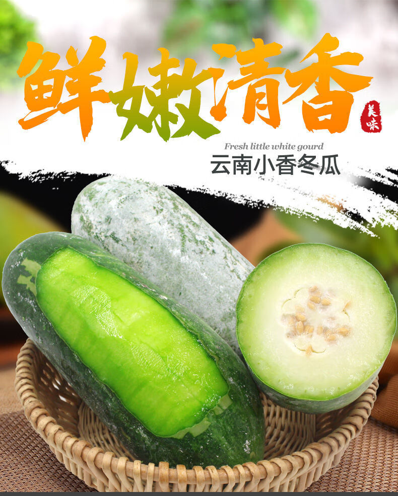云南小冬瓜新鲜蔬菜东瓜迷你冬瓜3斤5斤批发10斤小冬瓜实惠装910斤装