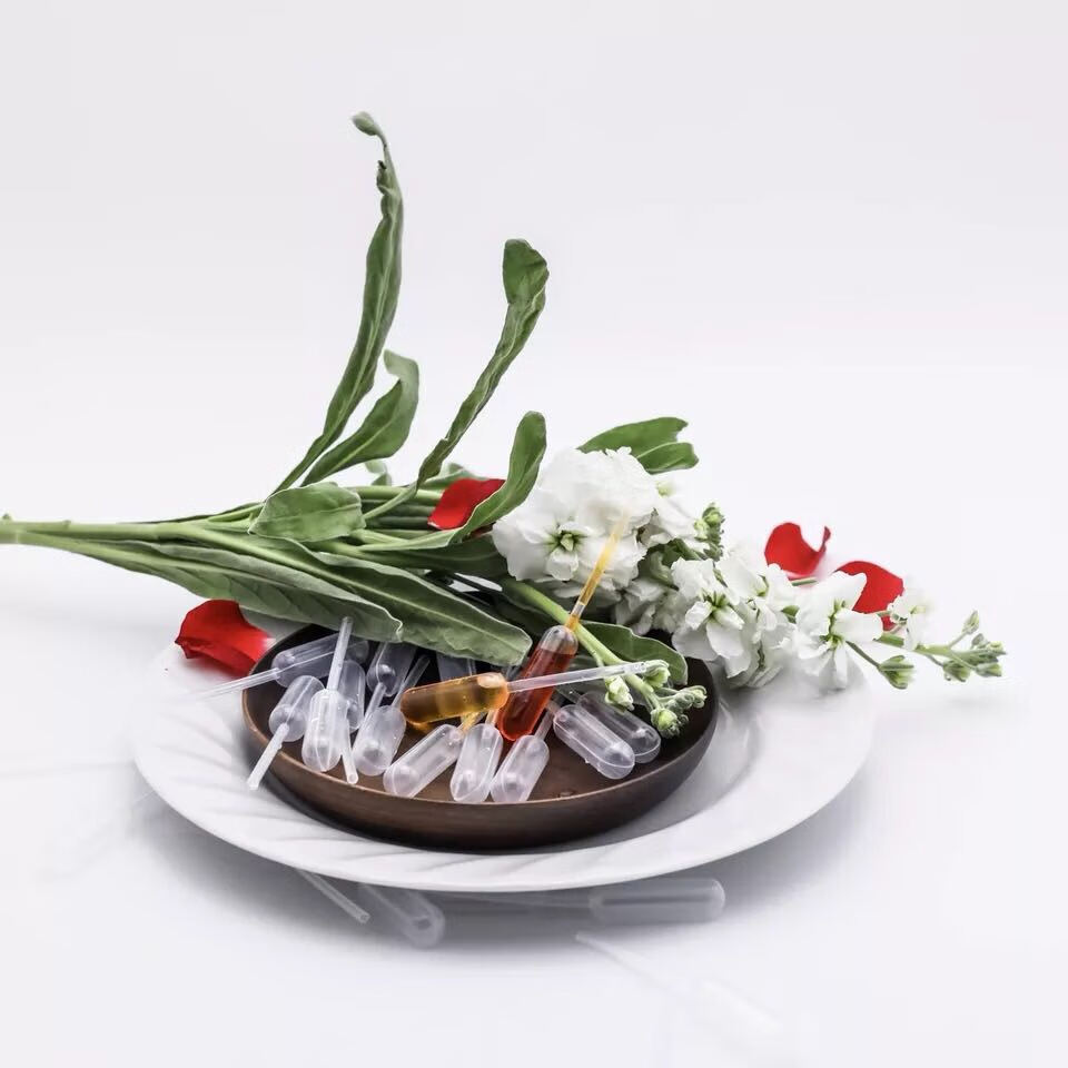 酒店餐厅冷餐菜品刺身拼盘创意点缀花摆盘装饰花草意境盘饰小麦穗 小