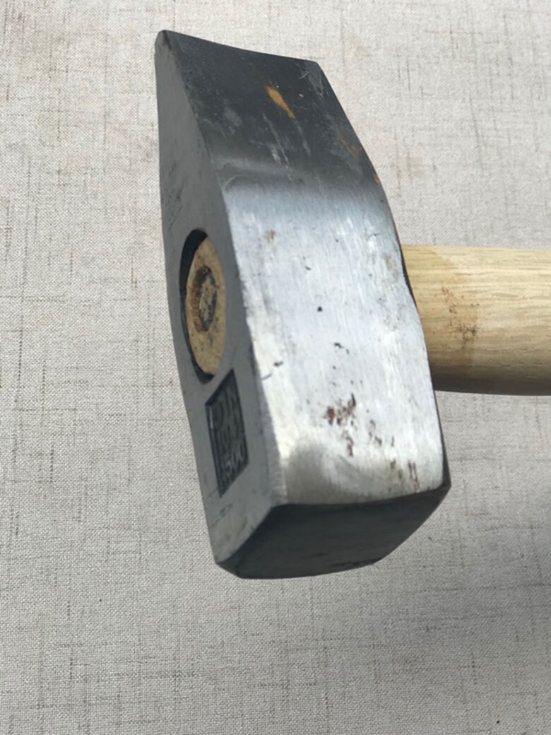 石工锤铁锤手工锤铁匠手锤鸭嘴锤锤子开锤锤纯钢磅锤土打全白木柄18斤