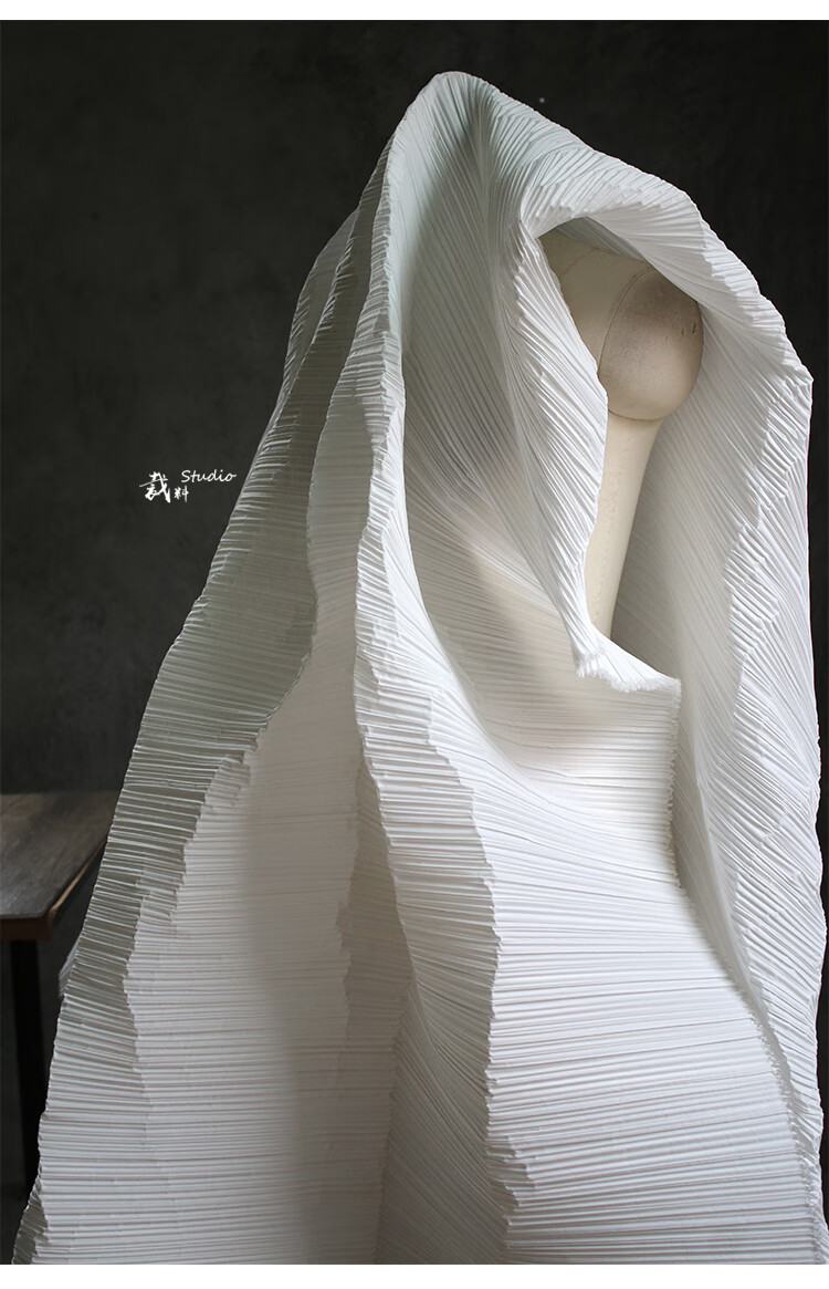 fgacct皱纹立体肌理布料压褶可塑硬挺手工diy画背景服装设计师面料