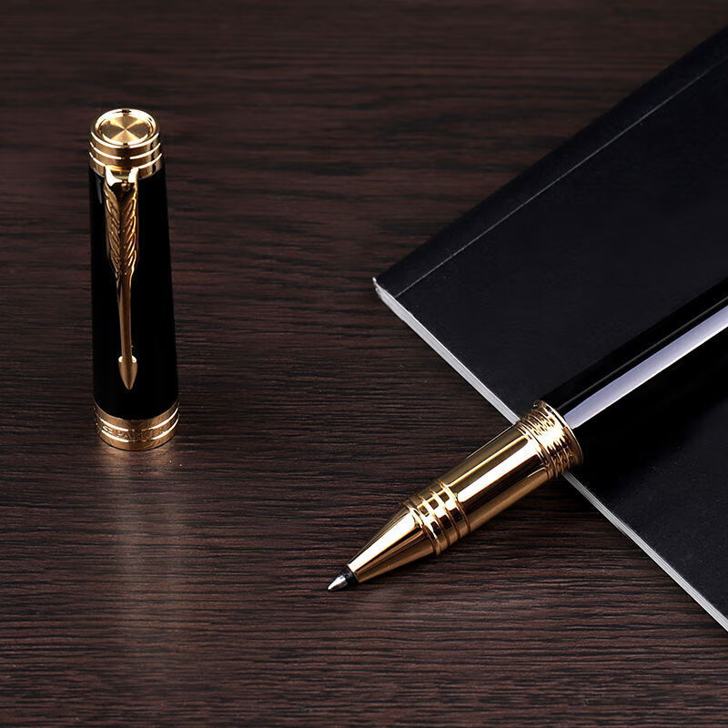 派克(parker)首席系列 纯黑丽雅金夹签字笔/宝珠笔 首席 丽雅黑金夹