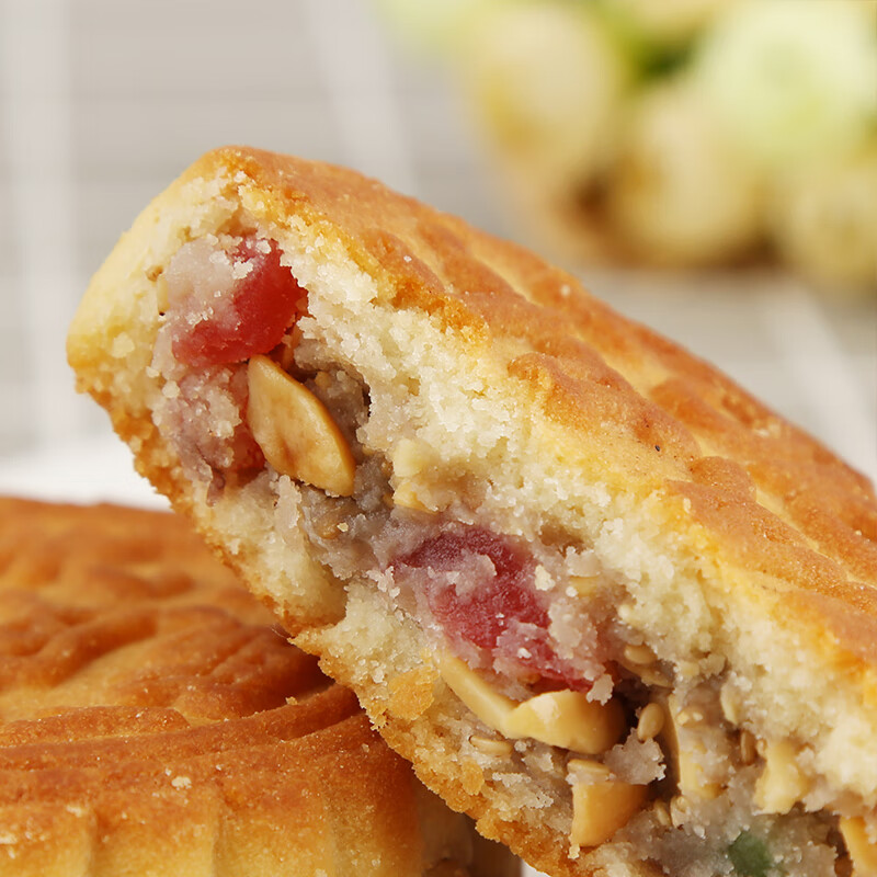 张氏脆皮五仁东北老式手工内蒙古扎兰屯张氏脆皮香酥五仁月饼预售