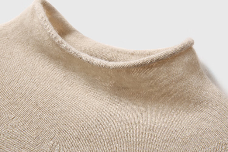 三宅·一生同款【】高原软黄金天然未染色原绒全成型卷边领套衫 花米