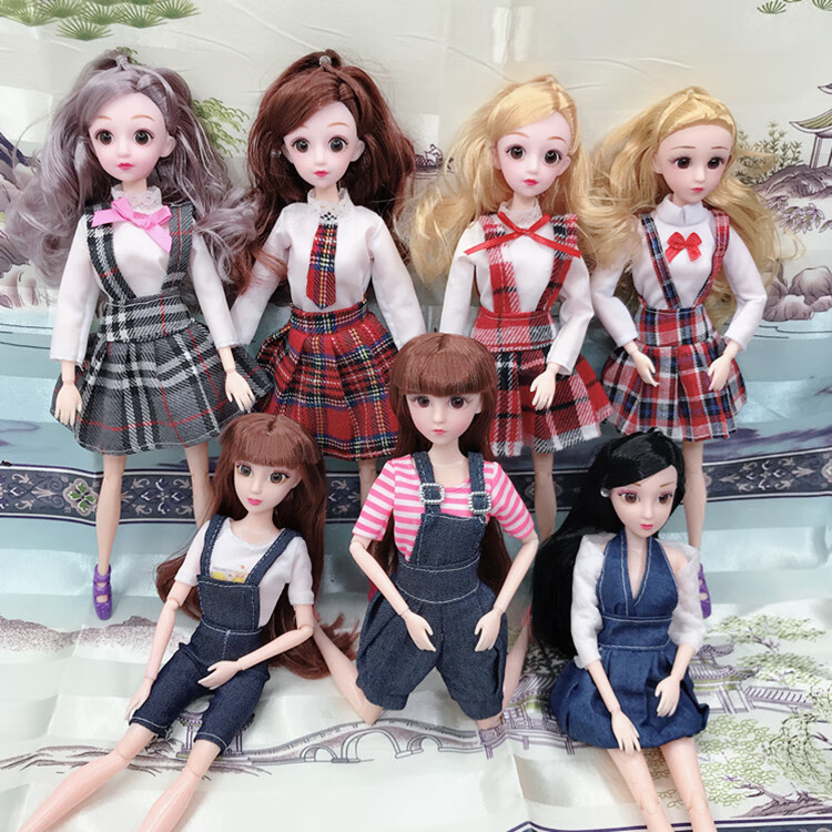 巴比公主娃娃衣服 芭比娃娃时装短裙休闲衣服换装古装公主婚纱裙子