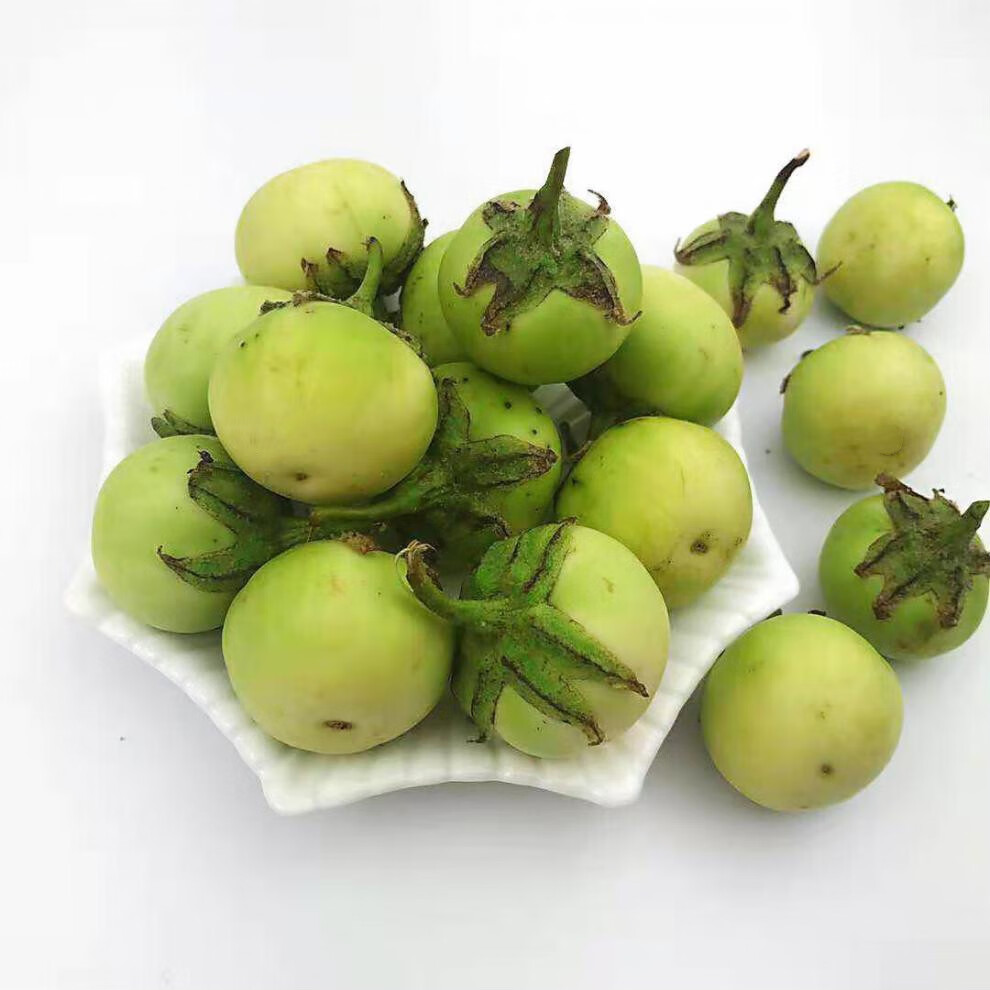新鲜小圆茄 小青茄 绿茄子 现摘一口茄 幼茄迷你茄子 1斤