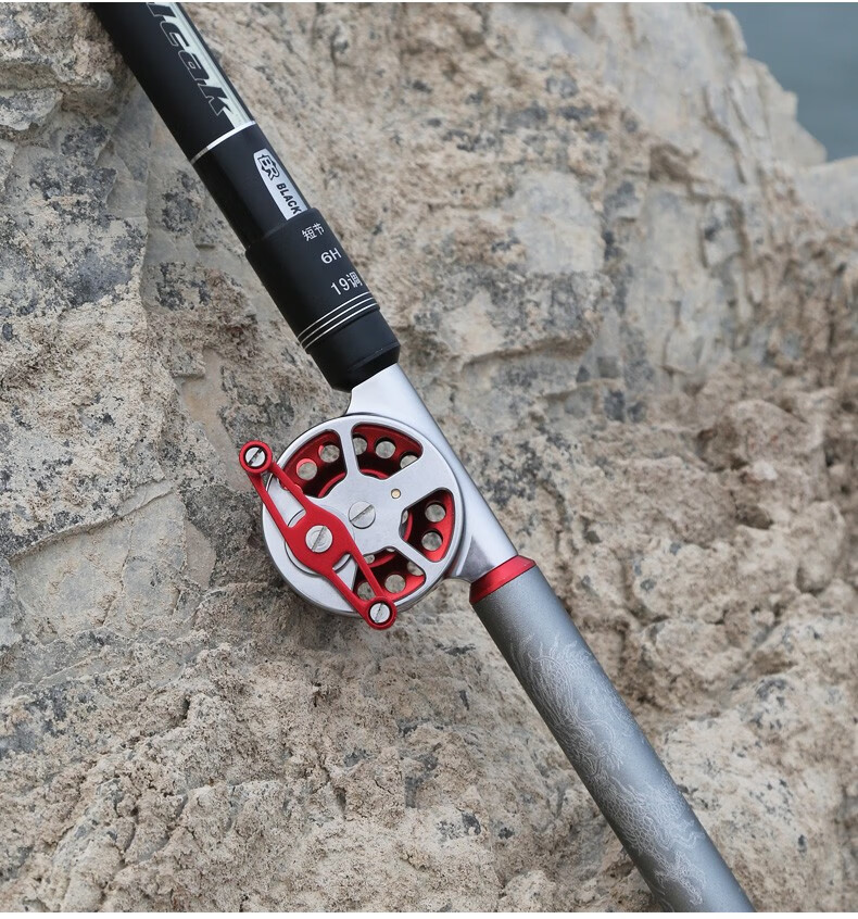 五定位19调中通竿竿轮一体内走线鱼竿短节中通鱼竿手竿溪流竿超轻超硬