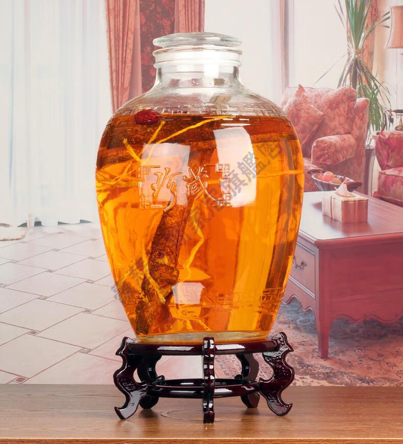 泡酒玻璃瓶复古风格珍藏酒坛子大泡酒罐酒缸泡菜坛子10斤20斤30斤10斤