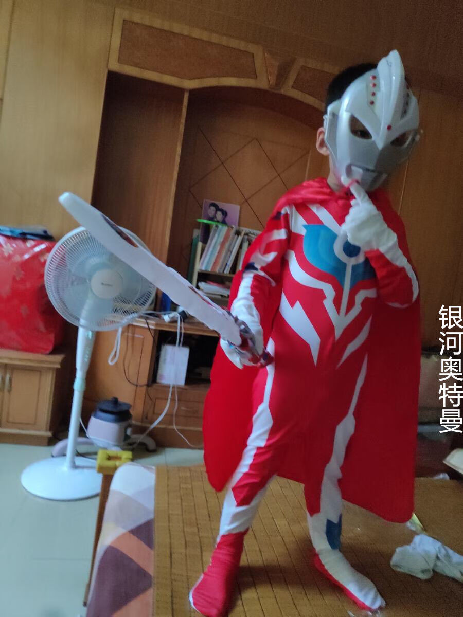 迪加奥特曼服装皮套小男孩男童迪迦奥特曼套装儿童表演服奥特曼面具