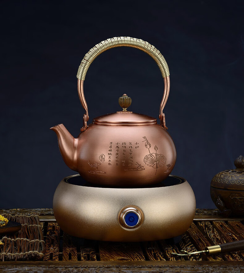 维范日式铜壶烧水壶加厚纯紫铜手工沏茶煮水壶仿古养生煮茶壶单壶家用