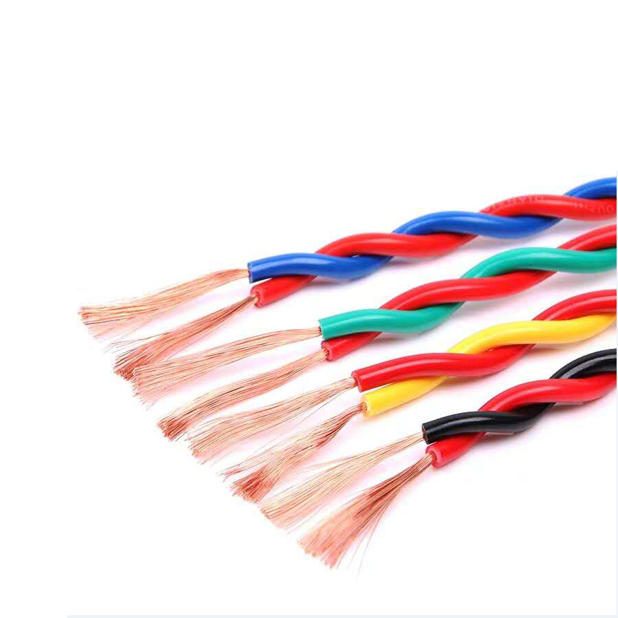 5/2.5平方电源线充电线灯头双绞线 rvs-2x1.5mm2 红黑花线