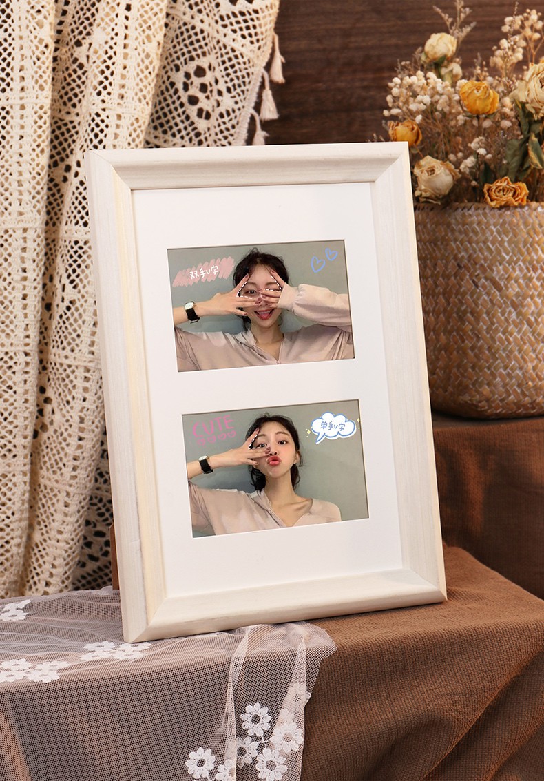创意组合相框情侣摆台情侣相框创意组合两连框架6寸洗照片打印婚纱照