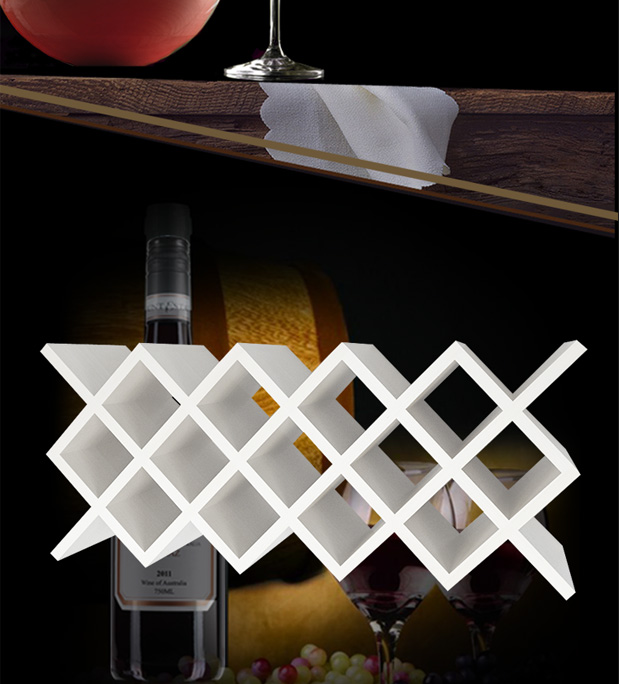 红酒格子定制菱形酒架酒柜简约家用方形格子实木酒叉组装现代红酒格