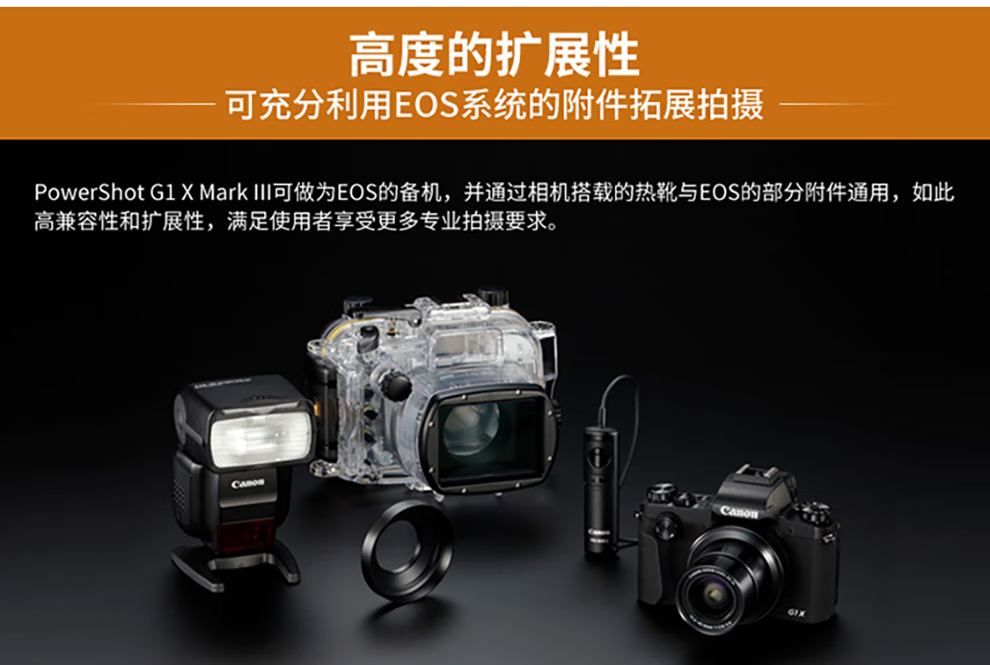 佳能(canon) g1x3 4k高清旅游vlog相机powershot g1xmark iii 黑色