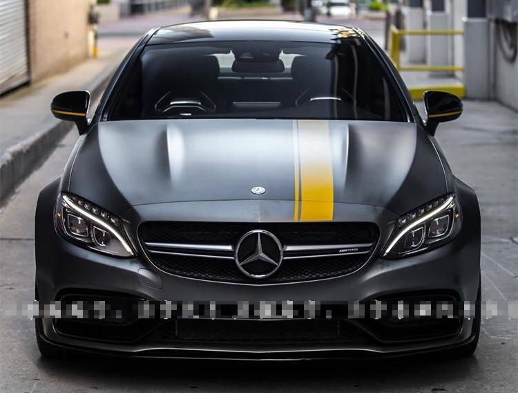 可狄(kedi)适用于奔驰c63拉花新c级e级s级cl车身amg轿车跑侧裙机盖