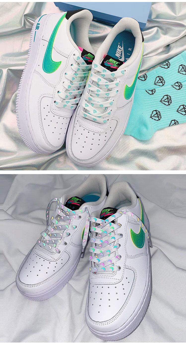 1lowaf1lv8荧光绿白绿黑男女运动板鞋dj5148100dj514810036