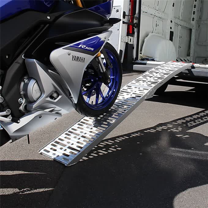 特价折叠摩托车装车坡板上车架铝合金坡道上车梯台阶上车跳板普通款