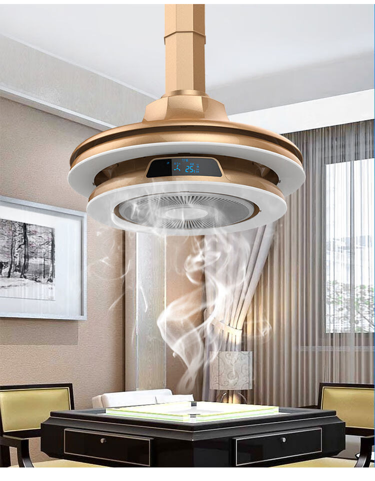 麻将机吸烟灯静音抽烟机直排升降吊灯二手烟净化k6飞碟双层全自动高配