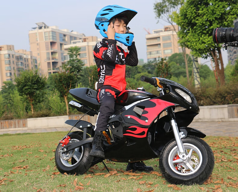 赞璐桐(zanlutong)*儿童摩托车3-6岁汽油厚邦49cc大灯款四冲程迷你