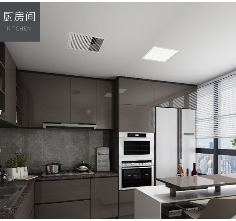 友邦youpon厨房凉霸风扇集成吊顶吹风一体87米秒强劲吹风大风量吹风扇