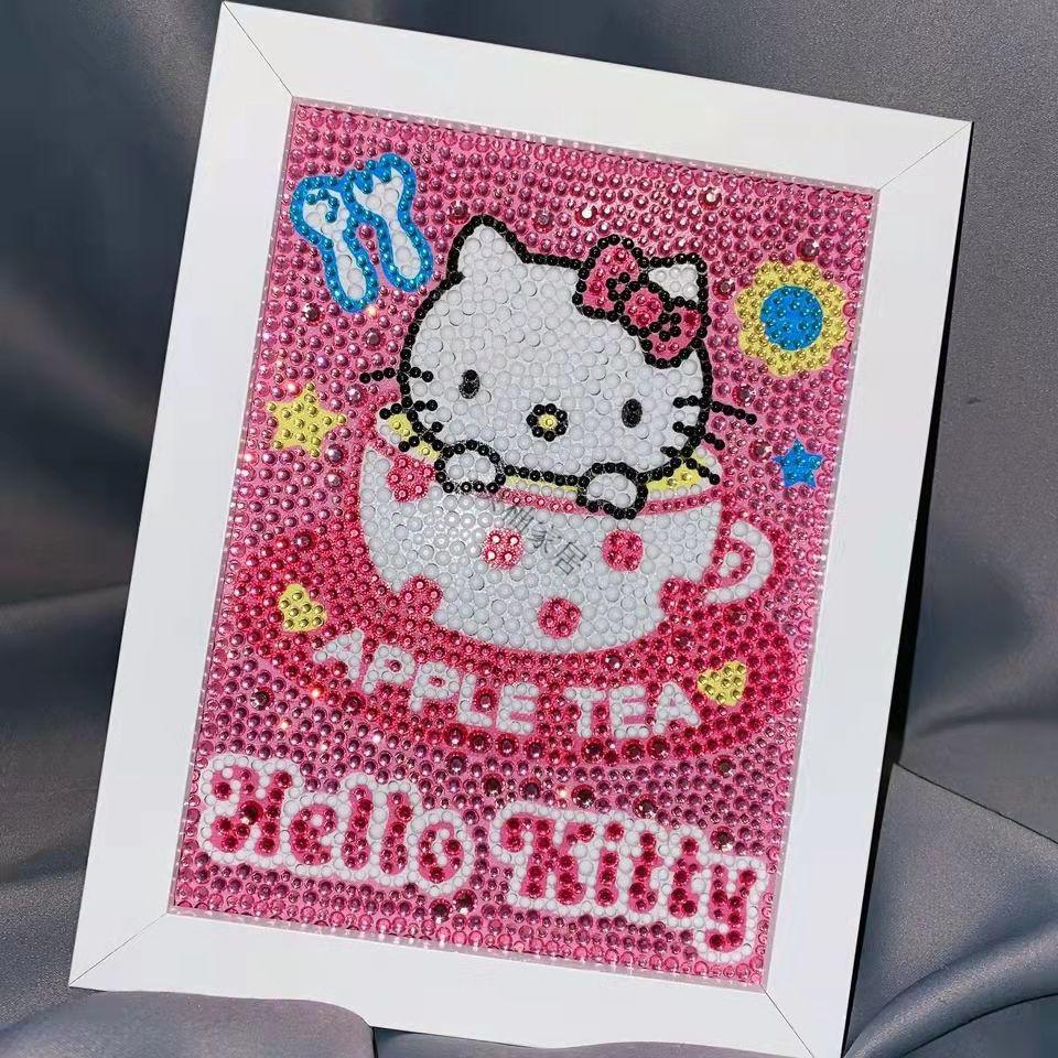 hellokitty钻石画钻石画hellokittyhellokitty钻石画满钻贴凯蒂猫哈喽