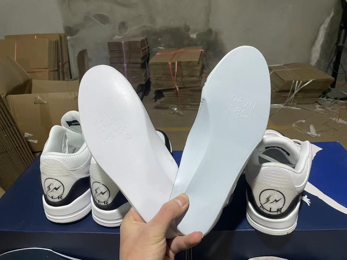 耐克nikeaj鼎级版本 aj3藤原浩 原厂皮可视气垫 全头层 乳胶鞋垫