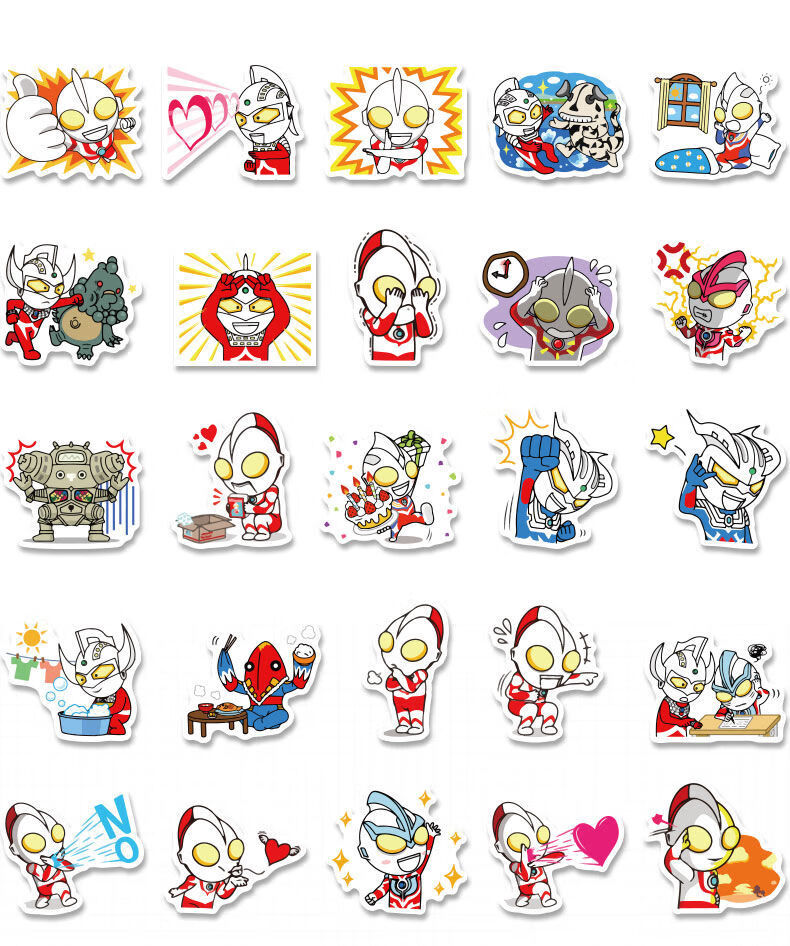 50张奥特曼贴纸(大号) 【大号6cm左右 小号4cm左右】【图片 价格