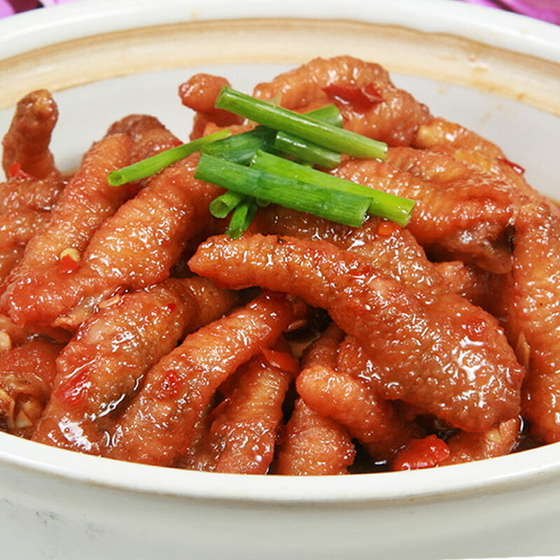 胜利宝豉汁凤爪2斤装港式茶点小吃鸡爪广式腌制鸡脚虎皮凤爪【图片