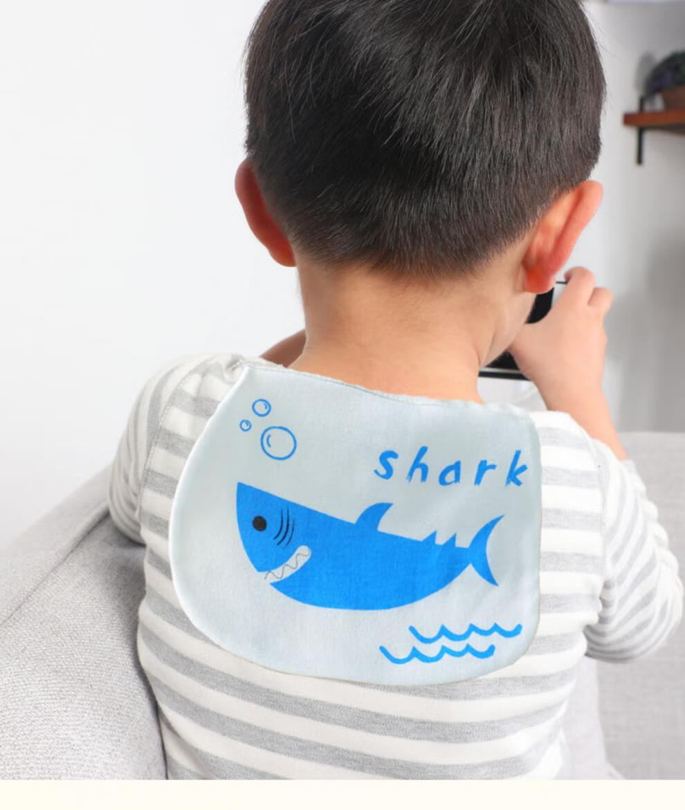 儿童汗巾垫背巾2-6岁吸汗巾儿童汗水巾幼儿园小朋友干巾宝宝垫背毛巾