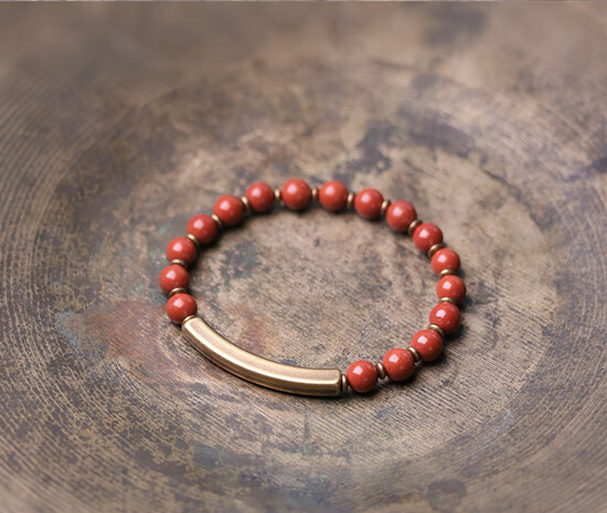 【京选臻品】御大师非鱼之家红碧石珠子多层手串情侣原创复古民族风