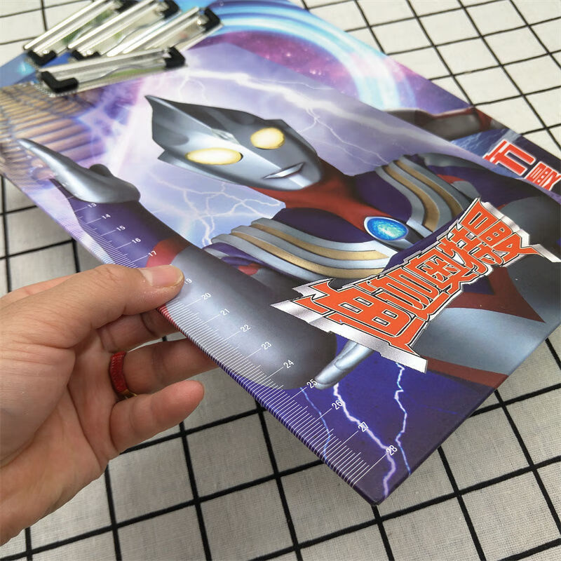 旁洛王者奥特曼板夹a4文件夹学生垫板书写夹板单层大板夹试卷夹三用夹